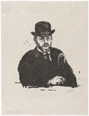 Max Slevogt. Self-Portrait with Hat and Cane (Selbstbildnis mit Hut und Stock). (1908, published 1915)