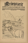 August Gaul. The 'Good Shepherd' Nikita (Der "gute Hirt" Nikita) (in-text plate, p. 247) from the periodical Kriegszeit. K&uuml;nstlerflugbl&auml;tter, vol. 1, no. 62 (Middle of Feb 1916). 1916