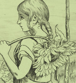 Hans Thoma. Sunflower Girl (Sonnenblumenm&auml;dchen). 1897, published 1899-1900