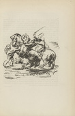 Werner Paul Schmidt. Untitled (Cavalry Battle) (plate, [p. 7]) from the periodical  Zeit-Echo. Ein Kriegs-Tagebuch der K&uuml;nstler, vol. 1, no. 1 (Aug 1914). 1914
