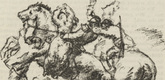 Werner Paul Schmidt. Untitled (Cavalry Battle) (plate, [p. 7]) from the periodical  Zeit-Echo. Ein Kriegs-Tagebuch der K&uuml;nstler, vol. 1, no. 1 (Aug 1914). 1914