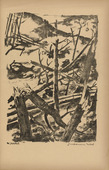 Willy Jaeckel. Forest Shot to Pieces (Zerschossener Wald) (plate, p. 249) from the periodical Kriegszeit. K&uuml;nstlerflugbl&auml;tter, vol. 1, no. 62 (Feb 1916). 1916
