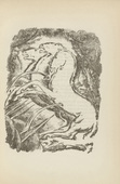Willi Geiger. Untitled (Three Wounded Horses Rearing) (plate, [p. 129]) from the periodical  Zeit-Echo. Ein Kriegs-Tagebuch der K&uuml;nstler, vol. 1, no. 9 (Feb 1915). 1915