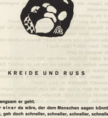 Vasily Kandinsky. Vignette next to "Chalk and Soot" (Vignette bei "Kreide und Russ") (headpiece, folio 48) from Kl&auml;nge (Sounds). (1913)