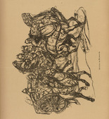 Otto Hamel. Advancing Column (Kolonne im Vormarsch) (plate, p. 250) from the periodical Kriegszeit. K&uuml;nstlerflugbl&auml;tter, vol. 1, no. 62 (Feb 1916). 1916