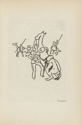 Richard Seewald. Untitled (Rider Mounting Horse) (plate, [p. 131]) from the periodical  Zeit-Echo. Ein Kriegs-Tagebuch der K&uuml;nstler, vol. 1, no. 9 (Feb 1915). 1915