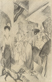 August Macke. Street Scene with Cathedral (Stra&szlig;enbild mit Kathedrale). (1914)