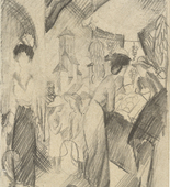 August Macke. Street Scene with Cathedral (Stra&szlig;enbild mit Kathedrale). (1914)