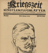 Friedrich Feigl. Mackensen (in-text plate, p. 251) from the periodical Kriegszeit. K&uuml;nstlerflugbl&auml;tter, vol. 1, no. 63 (Feb 1916). 1916