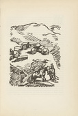 Ren&eacute; Beeh. Untitled (Houses in Landscape with Hills) (plate, [p. 145]) from the periodical  Zeit-Echo. Ein Kriegs-Tagebuch der K&uuml;nstler, vol. 1, no. 10 (Mar 1915). 1915
