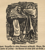 Ernst Barlach. The Robe is More Patchwork than Whole (Der Mantel ist mehr Flick als St&uuml;ck) (in-text plate, page 55) from Der Findling (The Foundling). 1922 (executed 1921)