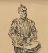 Max Liebermann. Infantry Drummer (Trommelnder Infantrist) (plate, p. 252) from the periodical Kriegszeit. K&uuml;nstlerflugbl&auml;tter, vol. 1, no. 63 (Feb 1916). 1916