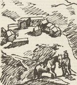 Ren&eacute; Beeh. Untitled (Houses in Landscape with Hills) (plate, [p. 145]) from the periodical  Zeit-Echo. Ein Kriegs-Tagebuch der K&uuml;nstler, vol. 1, no. 10 (Mar 1915). 1915