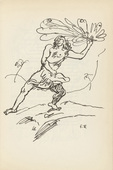 Franz Reinhardt. Untitled (David with Sling) (plate, [p. 149]) from the periodical  Zeit-Echo. Ein Kriegs-Tagebuch der K&uuml;nstler, vol. 1, no. 10 (Mar 1915). 1915