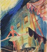 August Macke. Tightrope Walker I (Seilt&auml;nzer I). (1913-14)