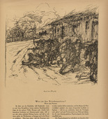 Otto Hamel. Fleeing (Auf der Flucht) (headpiece, p. 253) from the periodical Kriegszeit. K&uuml;nstlerflugbl&auml;tter, vol. 1, no. 63 (Feb 1916). 1916