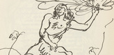 Franz Reinhardt. Untitled (David with Sling) (plate, [p. 149]) from the periodical  Zeit-Echo. Ein Kriegs-Tagebuch der K&uuml;nstler, vol. 1, no. 10 (Mar 1915). 1915
