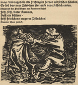 Ernst Barlach. Gorge, gorge, Father Sorrow (Fri&szlig;, Fri&szlig;, Vater Kummer) (in-text plate, page 59) from Der Findling (The Foundling). 1922 (executed 1921)