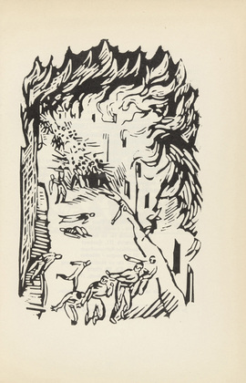 Franz Maria Jansen. Untitled (Street Battle) (plate, [p. 151]) from the periodical  Zeit-Echo. Ein Kriegs-Tagebuch der K&uuml;nstler, vol. 1, no. 10 (Mar 1915). 1915