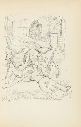 Rudolf Grossmann. Untitled (Encamped Uhlans) (plate, [p. 159]) from the periodical  Zeit-Echo. Ein Kriegs-Tagebuch der K&uuml;nstler, vol. 1, no. 11 (Mar 1915). 1915