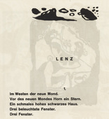 Vasily Kandinsky. Vignette next to "Spring" (Vignette bei "Lenz") (headpiece, folio 51 verso) from Kl&auml;nge (Sounds). (1913)