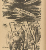 Max Liebermann. England's Bad Dream (Englands schwerer Traum) (plate, p. 23) from the periodical Kriegszeit. K&uuml;nstlerflugbl&auml;tter, vol. 1, no. 6 (30 Sept 1914). 1914
