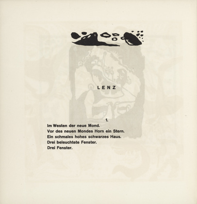 Vasily Kandinsky. Vignette next to "Spring" (Vignette bei "Lenz") (headpiece, folio 51 verso) from Kl&auml;nge (Sounds). (1913)