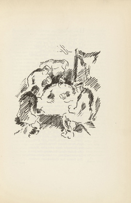 Otto Hohlt. Untitled (Soldiers Playing Cards) (plate, [p. 161]) from the periodical  Zeit-Echo. Ein Kriegs-Tagebuch der K&uuml;nstler, vol. 1, no. 11 (Mar 1915). 1915
