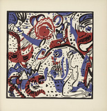 Vasily Kandinsky. Great Resurrection (Grosse Auferstehung) (plate, folio 52) from Kl&auml;nge (Sounds). (1913)