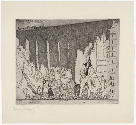 Lyonel Feininger. The Disparagers (Die H&ouml;hnenden). 1911