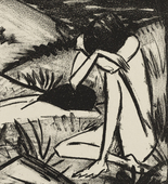 Otto Mueller. Two Girls in the Dunes at Sylt (Zwei M&auml;dchen in den D&uuml;nen, Sylt). (1920-24)