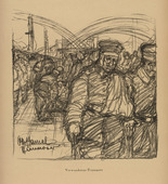 Otto Hamel. Transport of the Wounded (Verwundeteten-Transport) (plate, p. 258) from the periodical Kriegszeit. K&uuml;nstlerflugbl&auml;tter, vol. 1, no. 64/65 (March 1916). 1916
