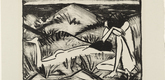 Otto Mueller. Two Girls in the Dunes at Sylt (Zwei M&auml;dchen in den D&uuml;nen, Sylt). (1920-24)