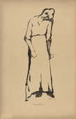 Erich Thum (Elfriede Thum-Lauckner). Mourning Woman (Trauernde Frau) (plate, p. 260) from the periodical Kriegszeit. K&uuml;nstlerflugbl&auml;tter, vol. 1, no. 64/65 (End of March 1916). 1916
