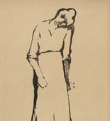 Erich Thum (Elfriede Thum-Lauckner). Mourning Woman (Trauernde Frau) (plate, p. 260) from the periodical Kriegszeit. K&uuml;nstlerflugbl&auml;tter, vol. 1, no. 64/65 (End of March 1916). 1916