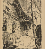 Hermann Kaiser. Church Near Arras (Kirche bei Arras) (plate, p. 261) from the periodical Kriegszeit. K&uuml;nstlerflugbl&auml;tter, vol. 1, no. 64/65 (End of March 1916). 1916
