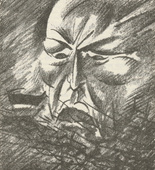 Edwin Scharff. Untitled (Mongol's Head) (plate, [p. 179]) from the periodical  Zeit-Echo. Ein Kriegs-Tagebuch der K&uuml;nstler, vol. 1, no. 12 (Apr 1915). 1915