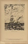 Ulrich H&uuml;bner. Bringing in a Prize (Einbringen einer Prise) (in-text plate, p. 262) from the periodical Kriegszeit. K&uuml;nstlerflugbl&auml;tter, vol. 1, no. 64/65 (End of March 1916). 1916