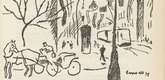 Richard Seewald. Untitled (Street with Flags) (plate, [p. 193]) from the periodical  Zeit-Echo. Ein Kriegs-Tagebuch der K&uuml;nstler, vol. 1, no. 13 (Apr 1915). 1915