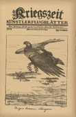 August Gaul. Our Virtuous Aviators (Unsere braven Flieger) (in-text plate, p. 25) from the periodical Kriegszeit. K&uuml;nstlerflugbl&auml;tter, vol. 1, no. 7 (7 Oct 1914). 1914