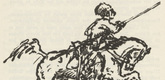 Ren&eacute; Beeh. Untitled (Cossack on Horse) (tailpiece, p. 204) from the periodical  Zeit-Echo. Ein Kriegs-Tagebuch der K&uuml;nstler, vol. 1, no. 14 (May 1915). 1915
