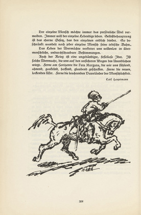 Ren&eacute; Beeh. Untitled (Cossack on Horse) (tailpiece, p. 204) from the periodical  Zeit-Echo. Ein Kriegs-Tagebuch der K&uuml;nstler, vol. 1, no. 14 (May 1915). 1915