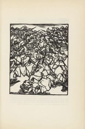 Max Unold. Untitled (Battle Turmoil) (plate, [p. 211]) from the periodical  Zeit-Echo. Ein Kriegs-Tagebuch der K&uuml;nstler, vol. 1, no. 14 (May 1915). 1915