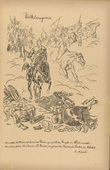 Wilhelm Tr&uuml;bner. Greeting of the Valkyries (Walk&uuml;rengru&szlig;) (plate, p. 27) from the periodical Kriegszeit. K&uuml;nstlerflugbl&auml;tter, vol. 1, no. 7 (7 Oct 1914). 1914