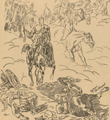 Wilhelm Tr&uuml;bner. Greeting of the Valkyries (Walk&uuml;rengru&szlig;) (plate, p. 27) from the periodical Kriegszeit. K&uuml;nstlerflugbl&auml;tter, vol. 1, no. 7 (7 Oct 1914). 1914