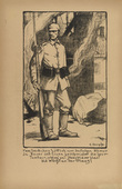 Arthur Kampf. The Watchman on the Mause (Die Wacht an der Maas) (plate, p. 2) from the periodical Kriegszeit. K&uuml;nstlerflugbl&auml;tter, vol. 1, no. 1 (31 Aug 1914). 1914