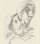 Edwin Scharff. Untitled (Two Women's Heads) (plate, [p. 220]) from the periodical  Zeit-Echo. Ein Kriegs-Tagebuch der K&uuml;nstler, vol. 1, no. 15 (May 1915). 1915