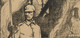 Arthur Kampf. The Watchman on the Mause (Die Wacht an der Maas) (plate, p. 2) from the periodical Kriegszeit. K&uuml;nstlerflugbl&auml;tter, vol. 1, no. 1 (31 Aug 1914). 1914