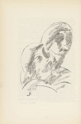 Edwin Scharff. Untitled (Two Women's Heads) (plate, [p. 220]) from the periodical  Zeit-Echo. Ein Kriegs-Tagebuch der K&uuml;nstler, vol. 1, no. 15 (May 1915). 1915