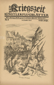 Rudolf Grossmann. Street Battle (Stra&szlig;enkampf) (in-text plate, p. 29) from the periodical Kriegszeit. K&uuml;nstlerflugbl&auml;tter, vol. 1, no. 8 (14 Oct 1914). 1914